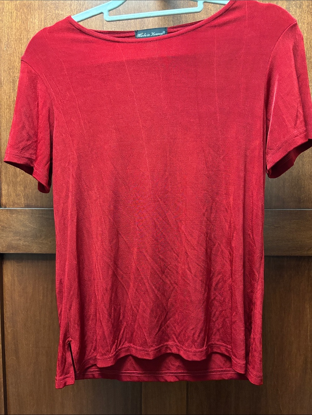 Made in Heaven Red Ribbed Tee
